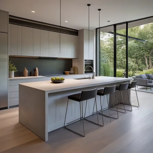 Design a minimalist kitchen with clean lines and stainless steel appliances,modern kitchen interior,modern kitchen,modern minimalist kitchen,kitchen design,kitchen interior,californian white oak,inter