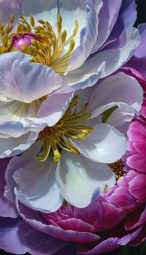 peony,peony bouquet,peonies,chinese peony,pink peony,common peony,peony pink,magnolia flowers,wild peony,flower painting,magnolia,magnolia blossom,magnolias,tulip magnolia,petals,the petals overlap,magnolia flower,anemone purple floral,japanese anemone,dahlias,Illustration,Realistic Fantasy,Realistic Fantasy 30