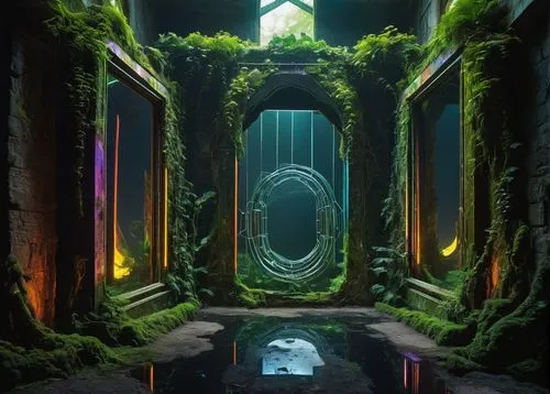 labyrinthian,dungeon,hall of the fallen,sanctum,crypts,chasm,mausoleum ruins,terrarium,ruin,ruins,subterranean,lair,wishing well,odditorium,cistern,lost place,nidularium,sanctuary,threshold,portal,Art,Artistic Painting,Artistic Painting 38