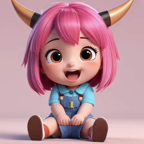 cute cartoon character,bulli,devil,chibi girl,agnes,luka,3d model,chibi,ram,bonbon,3d render,horns,cute cartoon image,anime 3d,lux,mara,cartoon character,3d rendered,imp,matsuno,Unique,3D,3D Character