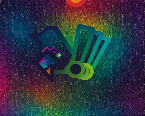 a bunch of stickers and a laptop that are on a colorful background,chair and umbrella,rainbow pencil background,amoled,cricket,uv,ipad wallpaper,Illustration,Realistic Fantasy,Realistic Fantasy 36