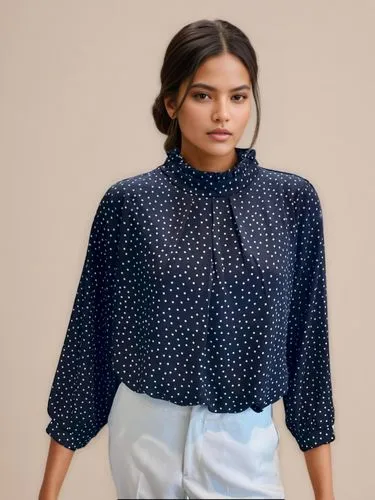 menswear for women,chambray,claudie,polka dots,tirunal,scalloped,blouse,denim and lace,shirting,polkadot,denim fabric,tahiliani,mazarine blue,eyelet,peplum,marni,blue floral,polka,culottes,polka dot dress,Female,North and Central Americans,Sidelocks,Pure Color,Light Pink