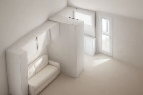 white room,3d rendering,hallway space,window frames,3d render,daylighting,one-room,room divider,render,white space,opaque panes,cubic house,corners,whitespace,window blinds,skylight,french windows,lattice windows,window blind,wall,Common,Common,Natural