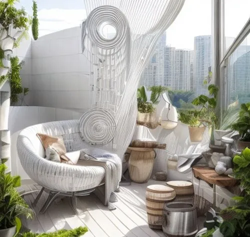 balcony garden,penthouse apartment,roof garden,roof terrace,sky apartment,eco hotel,outdoor furniture,air purifier,outdoor sofa,garden furniture,marina bay sands,block balcony,marina bay,modern decor,house plants,canopy bed,chaise lounge,balcony,eco-construction,beautiful home,Architecture,General,Futurism,Spain Organic