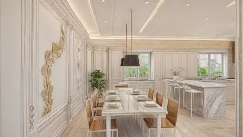 breakfast room,dining room,kitchen design,luxury home interior,interior decoration,modern kitchen interior,dining table,modern kitchen,kitchen & dining room table,interior design,fine dining restaurant,3d rendering,stucco ceiling,kitchen interior,kitchen cabinet,dining room table,contemporary decor,modern decor,under-cabinet lighting,cabinetry,Interior Design,Kitchen,Classical,Germany Elegance