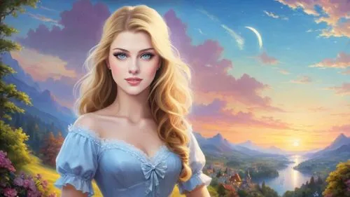 fantasy picture,galadriel,jessamine,tuatha,fantasy portrait,fairy tale character,ellinor,eilonwy,elenore,beleriand,fantasy art,elsa,landscape background,celtic woman,fantasy woman,amalthea,rapunzel,morgause,vasilisa,celtic queen