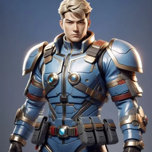 guardian ranger,an 3d man anime character futuristic suit,solidus,steel man,sportacus,garen,raikov,melikov,Unique,3D,3D Character