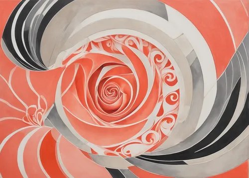 Compose a melancholic song evoking the fading beauty of a dying coral swirl.,coral swirl,orange floral paper,flora abstract scrolls,spiral background,spiralling,spirals,orange rose,swirl,swirls,flower