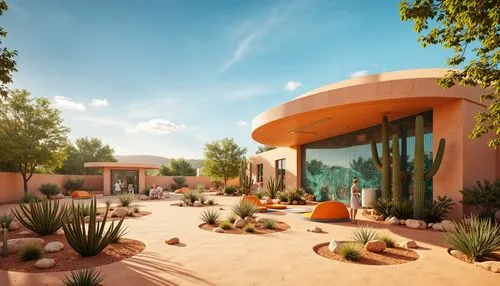 3d rendering,3d render,xeriscaping,render,dunes house,3d rendered,desert plants,earthship,mid century house,renders,flowerful desert,desert plant,desert landscape,hacienda,xerfi,mid century modern,landscaped,desert desert landscape,arcosanti,renderings