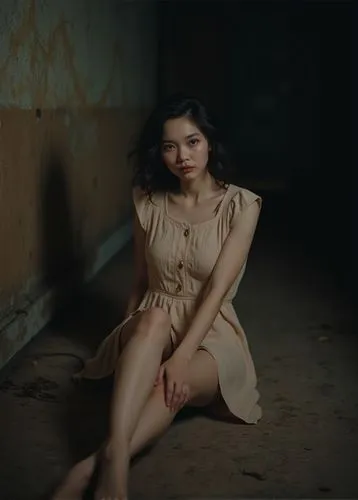 vintage asian,asian woman,vietnamese woman,xiaofei,torn dress,asian girl,Photography,General,Realistic