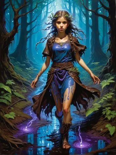 faerie,blue enchantress,fairie,fantasy picture,fae,the enchantress,Illustration,Realistic Fantasy,Realistic Fantasy 03