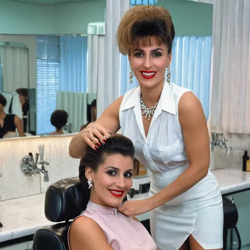 beauty salon,hairstylist,hair dresser,hairdressing,beautician,hairdresser,cosmetology,hair shear,hairdressers,vintage 1950s,bouffant,vintage makeup,50's style,retro women,beauty icons,rockabilly style,1980s,beauty room,fifties,the long-hair cutter,Photography,General,Realistic