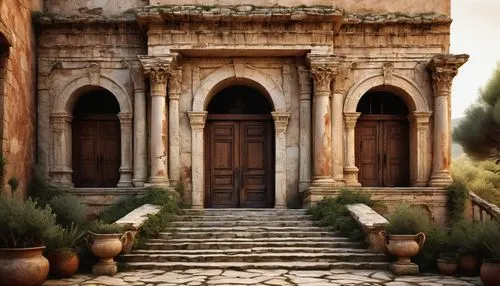 greek island door,ancient house,celsus library,theed,karnak,greek temple,panagora,ancient city,doorway,deruta,the threshold of the house,ancient building,ancient buildings,doorways,tiberias,hrab,naqadeh,qasr,ephesus,artemis temple,Illustration,Abstract Fantasy,Abstract Fantasy 18