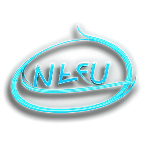 Impulse logo, futuristic design, metallic silver, neon blue lines, curved shape, 3D effect, glossy surface, high-tech feel, dynamic composition, low-angle shot, dramatic lighting, vibrant color scheme