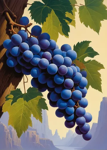 Write a whimsical story about a mischievous blue grape.,blue grapes,grapes icon,wine grapes,purple grapes,wood and grapes,wine grape,vineyard grapes,grapes,grapevines,grape vine,table grapes,red grape