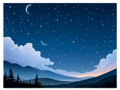 moon and star background,night sky,nightsky,background vector,landscape background,the night sky,dusk background,moonlit night,night stars,starry sky,night scene,starry night,clear night,nightscape,stars and moon,nightfall,digital background,crescent moon,moon night,ramadan background,Illustration,Black and White,Black and White 02