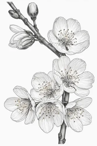 illustration of the flowers,magnolia stellata,cherokee rose,flowers png,cherry blossom branch,flower illustration,wood anemones,ornamental cherry,hepatica,floral ornament,apple blossom branch,bloodrootsanguinaria canadensis,flower drawing,white flower cherry,flannel flower,stitchwort,plum blossom,wood anemone,brooch,chrysanthemum cherry,Illustration,Black and White,Black and White 30