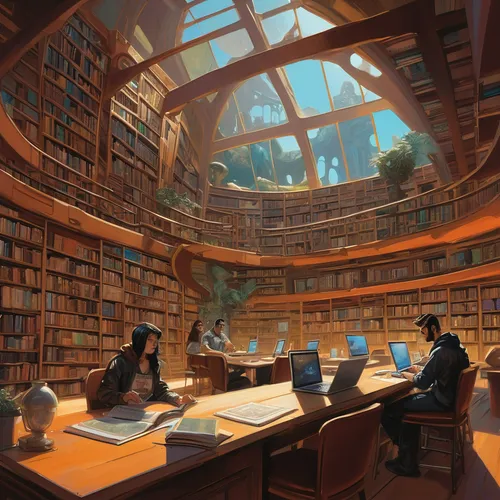 study room,reading room,library,study,classroom,sci fiction illustration,scholar,library book,children studying,bookstore,old library,the local administration of mastery,lecture hall,university library,celsus library,lecture room,book store,librarian,academic conference,tutoring,Conceptual Art,Oil color,Oil Color 04