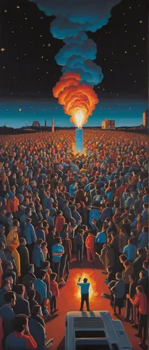 nuclear explosion,the eruption,mushroom cloud,the conflagration,atomic bomb,eruption,volcanic eruption,apocalypse,lake of fire,pyrotechnic,burning of waste,burning torch,volcanism,volcano,explosions,nuclear bomb,cd cover,burning earth,volcanic activity,campfire,Conceptual Art,Daily,Daily 29