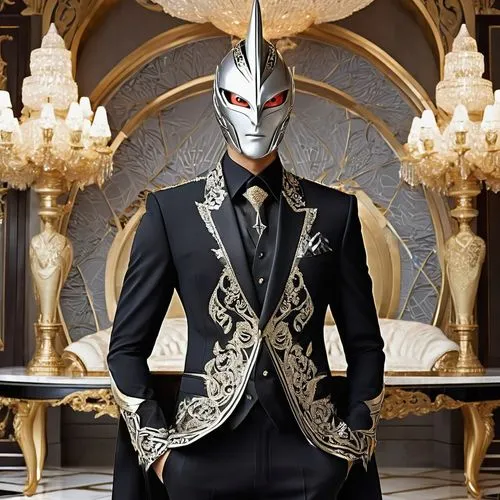 suit of spades,masquerade,aristocrat,knight armor,venetian mask,emperor,concierge,wedding suit,matador,bridegroom,excalibur,royal tiger,formal wear,grey neck king crane,men's suit,magistrate,imperial coat,garuda,white-collar worker,imperial crown,Photography,Fashion Photography,Fashion Photography 04