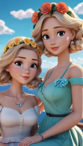 stepsisters,elsas,countesses,chipettes,milkmaids,reinas,Unique,3D,3D Character