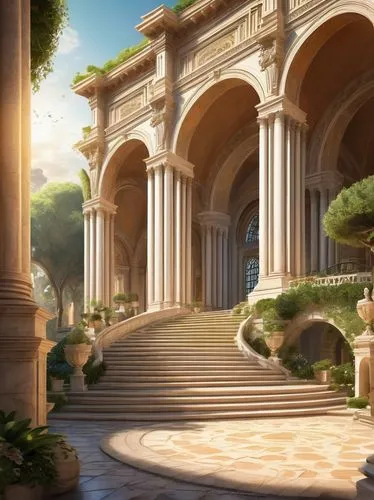 ancient city,artemis temple,celsus library,parnassus,theed,pillars,panagora,celsus,ephesus,naboo,acropolis,apolloni,archways,backgrounds,merida,rome 2,dorne,the ancient world,celicas,citadels,Illustration,Realistic Fantasy,Realistic Fantasy 01