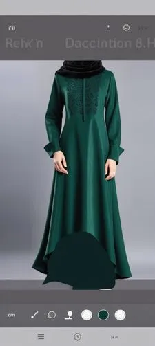 Wool 3d drawing fashion for Muslim hijab with winter design.with wool design velvet design for Muslim hijab 
Drawing of a women's suede dress loose dress loose bottom with dark green ,the image is a w