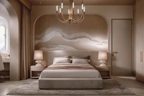 chambre,wall lamp,wall light,foscarini,headboards,bedchamber,headboard,fromental,sleeping room,ceiling light,ensconce,bedside lamp,guest room,wall plaster,bedroom,3d rendering,wallcoverings,bedspread,