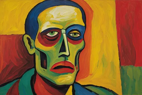 picasso,self-portrait,pferdeportrait,modern pop art,elderly man,self portrait,artist portrait,man portraits,thinking man,multicolor faces,man with a computer,charles de gaulle,frankenstein,face portrait,art,primitive man,popart,seller,pensioner,painting technique,Art,Artistic Painting,Artistic Painting 36