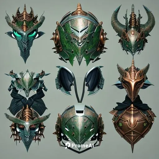 grungy oxidated copper dragon armor,mod ornaments,tribal masks,knight armor,shields,halloween masks,masks,helmets,crown icons,mask duty,ornaments,armor,frame ornaments,armour,argus,african masks,head 