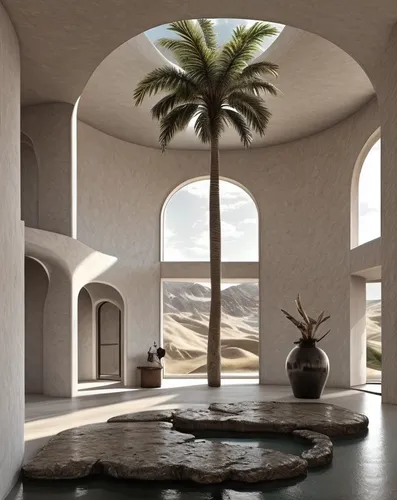 HDR UHD WHIT COW AND BEAR,dunes house,concrete ceiling,stucco ceiling,caravansary,iranian architecture,inside courtyard,roof landscape,islamic architectural,caravanserai,qasr al watan,huacachina oasis