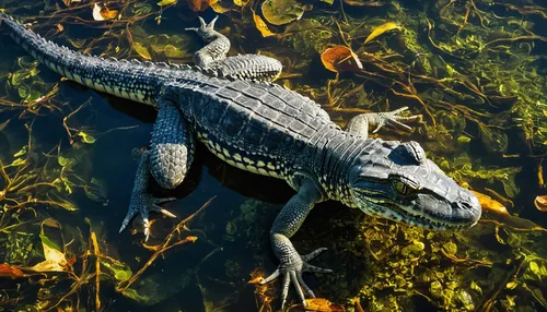 creame una imagen de un cocodrilo acostado en una costa de un pantano,young alligator,alligator mississipiensis,caiman crocodilus,alligator,alligator sculpture,marsh crocodile,south carolina alligator