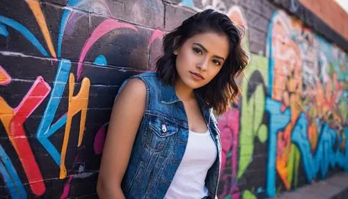 denim background,hamulack,graffiti,denim jacket,brick wall background,street shot,colorful background,jeans background,alleys,girl in overalls,nahri,jean jacket,concrete background,beautiful young woman,malin,torrey,janel,lengies,portrait background,demetrias,Conceptual Art,Sci-Fi,Sci-Fi 05