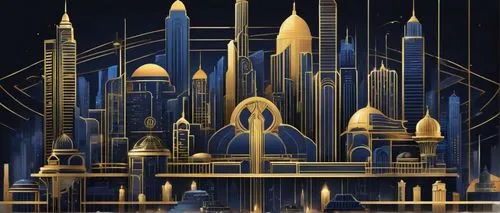 metropolis,art deco background,art deco,fantasy city,skyscrapers,futuristic architecture,city cities,sci fiction illustration,futuristic landscape,cg artwork,cityscape,gold castle,empire,cities,skyscraper,skyscraper town,space ships,chrysler building,sky city,city skyline,Unique,Design,Infographics