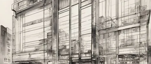 glass facades,glass facade,glass building,ginza,facade painting,bobst,unbuilt,facades,isetan,shopfronts,herlitz,store fronts,mono-line line art,frontages,balconies,multistoreyed,edificio,sketching,upbuilding,pencils,Illustration,Paper based,Paper Based 30