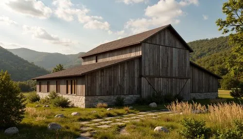 wooden church,house in the mountains,field barn,old barn,barn,mountain hut,house in mountains,zumthor,wooden house,landhaus,barnhouse,rustic,the cabin in the mountains,alpine pastures,watermill,timber house,render,chalet,water mill,rustic aesthetic