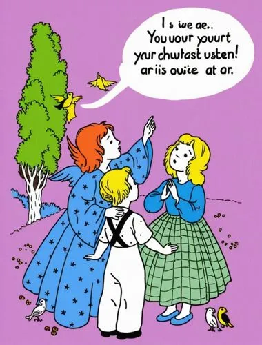 an image of a couple of girls talking to each other,horacek,sewing pattern girls,vintage fairies,dressmaking,square dance,alice in wonderland,madeline,bewitched,seamstresses,dressmakers,nannies,counte