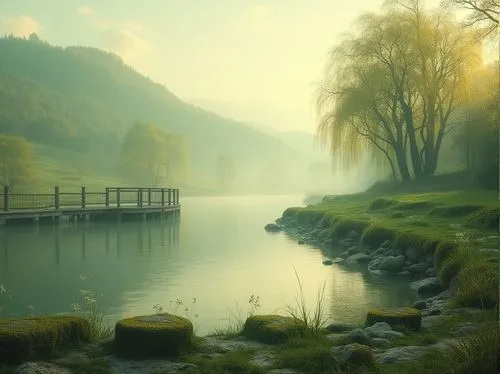 river landscape,landscape background,green landscape,beautiful landscape,nature landscape,landscape nature,tranquility,fantasy landscape,nature background,nature wallpaper,beautiful lake,foggy landscape,moss landscape,landscapes beautiful,calmness,tranquillity,quietude,paysage,green trees with water,background view nature,Photography,General,Realistic