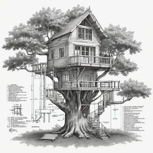 tree house,treehouses,treehouse,tree house hotel,house drawing,houses clipart,stilt house,timber house,garden elevation,mcmansion,wooden house,adolfsson,habitational,leaseholds,two story house,crooked house,webhouse,hanging houses,deckhouse,stilt houses,Unique,Design,Blueprint