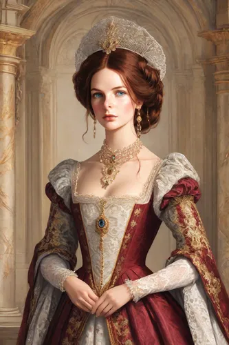 queen anne,elizabeth i,elizabeth ii,victorian lady,imperial coat,elizabeth nesbit,princess sofia,monarchy,portrait of a girl,cepora judith,queen s,portrait of a woman,victoria,imperial period regarding,ball gown,queen of hearts,girl in a historic way,lilian gish - female,imperial crown,almudena