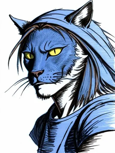 bubastis,bluestar,jayfeather,rengo,felidae,tigon,blue tiger,lion - feline,leonine,blukat,tigr,blacksad,tigerstar,magan,rakshasa,wildcat,bastet,cel shading,wadjet,cat on a blue background