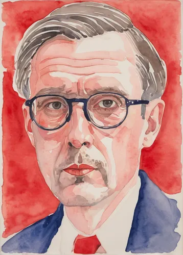 Andrzej Wróblewski, (Self-Portrait in Red), Undated. Watercolour and gouache on paper 29.5 × 41.7 cm. Private Collection ©Andrzej Wróblewski Foundation,ernő rubik,matruschka,salvador guillermo allende