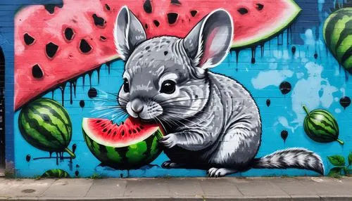 watermelon painting,roa,frugivore,watermelon,prahran,aardvark,Conceptual Art,Graffiti Art,Graffiti Art 07