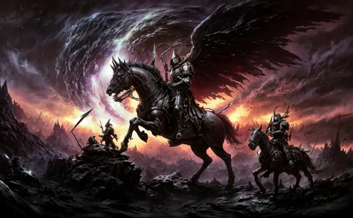 morgoth,nephilim,herennius,angels of the apocalypse,black angel,irminsul,dark angel,pegasi,clariden,cirith,samael,wallachia,kadath,samuil,walpurgisnacht,angel of death,rohirrim,visigoth,heroic fantasy,garridos