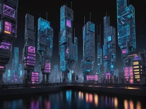 cybercity,cybertown,metropolis,fantasy city,microdistrict,cityscape,cyberport,cyberworld,futuristic landscape,urbanworld,cyberia,city blocks,cyberpunk,cityzen,city at night,polara,cyberscene,areopolis,colorful city,tokyo city,Illustration,Black and White,Black and White 31