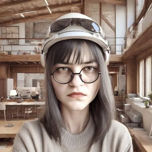 sumiala,hardhat,librarian,construction helmet,mitsuko,akimoto,Photography,Realistic