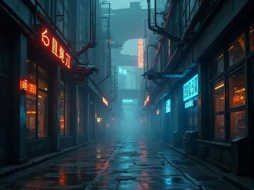 alleyway,alley,soho,bladerunner,sidestreet,alleycat,alleyways,noir,cloudstreet,vapor,cyberpunk,soir,blind alley,atmospheres,urban,digital painting,cityscape,dusk,world digital painting,nacht,Photography,General,Realistic