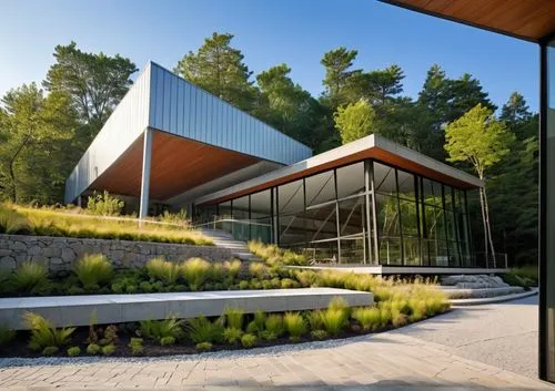 snohetta,corten steel,passivhaus,bohlin,forest house,timber house,Photography,General,Realistic