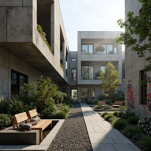 habitat 67,3d rendering,cohousing,landscape design sydney,lasdun,landscaped,courtyards,render,garden design sydney,residential,arkitekter,maisonettes,concrete slabs,courtyard,corten steel,chipperfield,exposed concrete,liveability,neutra,netherwood