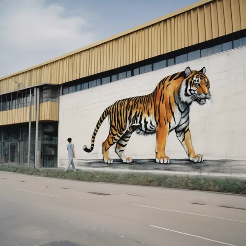 tigers,wild animals crossing,a tiger,tiger,bic,streetart,urban street art,street art,amurtiger,big cats,urban art,graffiti art,tiger head,tiger png,wall painting,tigerle,digital compositing,mural,type royal tiger,animal company,Art,Artistic Painting,Artistic Painting 01